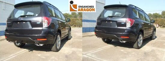 Фаркоп Aragon (быстросъемный крюк, горизонтальное крепление) для Subaru Forester III 2008-2012. Артикул E6002BS