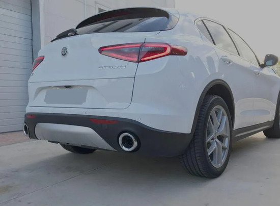 Фаркоп Aragon (быстросъемный крюк, вертикальное крепление) для Alfa Romeo Stelvio 2017-2022. Артикул E0114AV