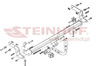 Фаркоп Steinhof для Opel Movano B фургон, микроавтобус (со ступенькой) 2010-2022. Фланцевое крепление. Артикул R-062