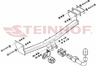 Фаркоп Steinhof для Jeep Patriot 2007-2011. Быстросъемный крюк. Артикул J-059