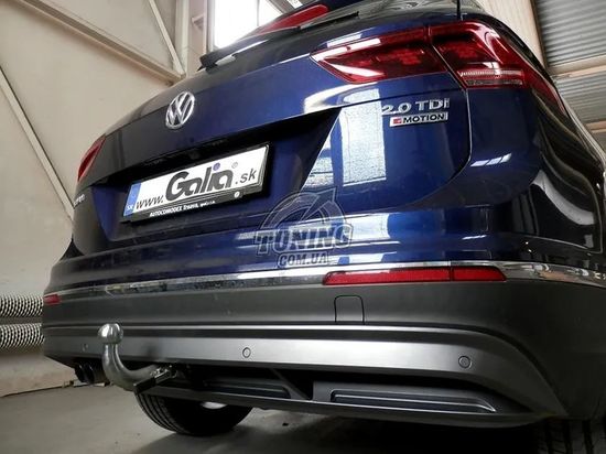 Фаркоп Galia оцинкованный для Volkswagen Tiguan I 2007-2016. Быстросъемный крюк. Артикул V069C