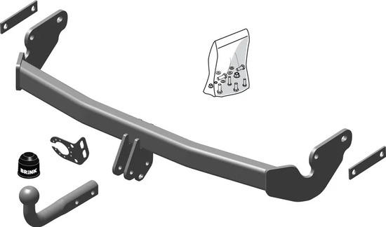 Фаркоп Brink (Thule) для Jeep Compass MK 2011-2016. Быстросъемный крюк. Артикул 545400