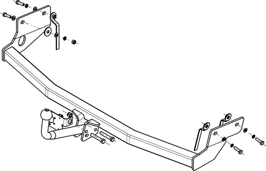Фаркоп AvtoS для Ford Focus I универсал 1998-2005. Артикул FD 14
