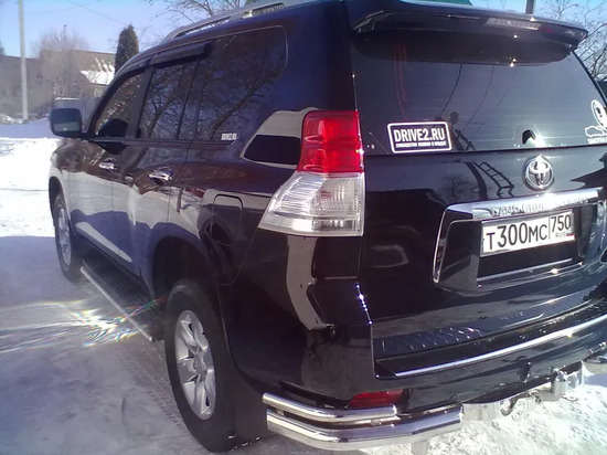 Фаркоп Baltex для Toyota Land Cruiser Prado 120 2002-2009. (с декор. накладкой) Фланцевое крепление. Артикул Y13AN