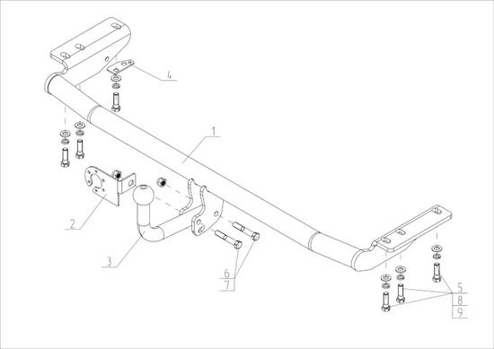 Фаркоп AvtoS для Volvo S60 I седан 2000-2010. Артикул VL 06
