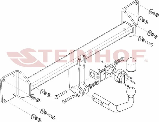 Фаркоп Steinhof для Volvo S90 II 2016-2022. Артикул V-310