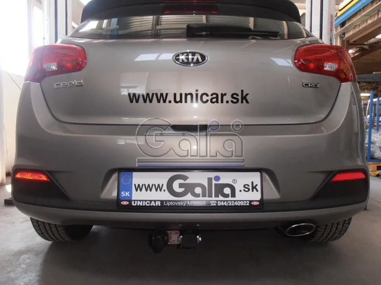Фаркоп Galia оцинкованный для Kia Ceed II хэтчбек 2011-2017. Быстросъемный крюк. Артикул H086C