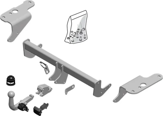 Фаркоп Brink (Thule) для Toyota Auris II Sports E18 универсал (искл. Hybrid) 2012-2018. Быстросъемный крюк. Артикул 581300