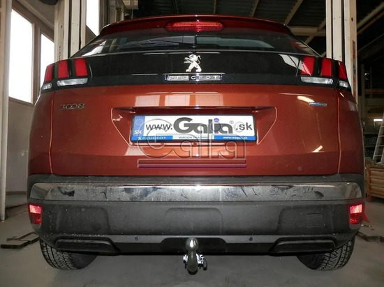 Фаркоп Galia оцинкованный для Peugeot 3008 II (кроме GT line) 2016-2022. Быстросъемный крюк. Артикул P046C