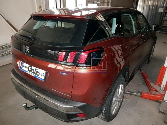 Фаркоп Galia оцинкованный для Peugeot 3008 II (кроме GT line) 2016-2022. Быстросъемный крюк. Артикул P046C